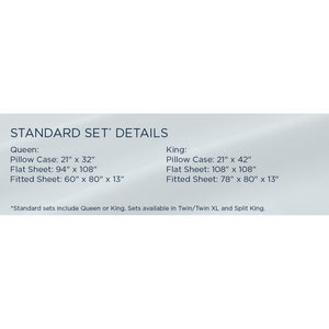 Linens - Tempur Classic Cotton Sheet Set - Sleepy Blue