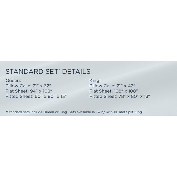 Linens - Tempur Classic Cotton Sheet Set - Sleepy Blue