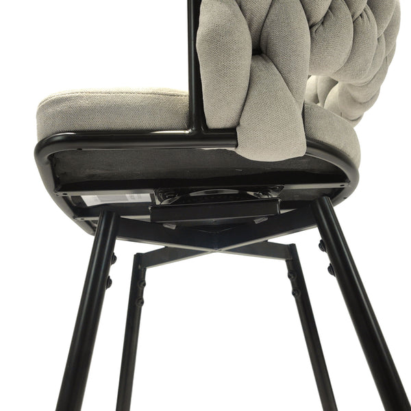 Bar Stool 360 Swivel With Back Footrest