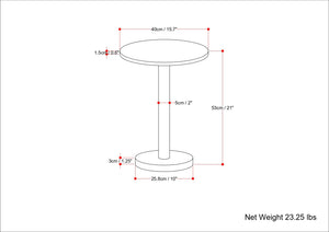 Evans - Marble Side Table - White