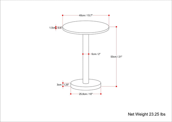 Evans - Marble Side Table - White