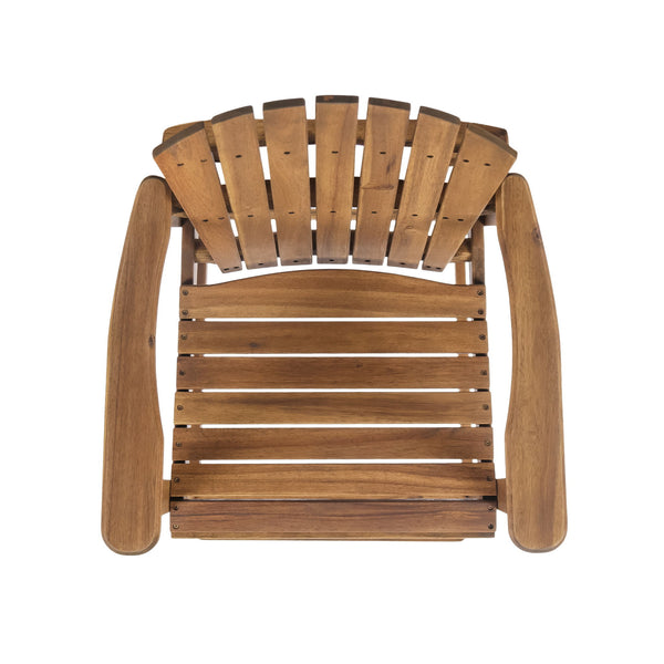 Outdoor Acacia Wood Adirondack Barstools (Set of 2)