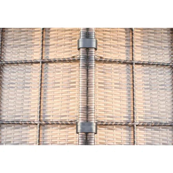 Outdoor Wicker Sectional With Weather Resistant Cushions And Table