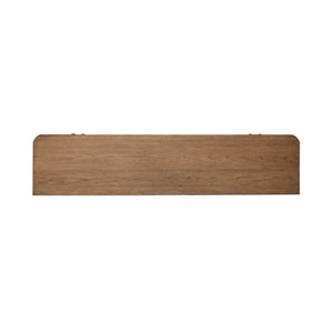 Fireplace TV Consoles - 79" Console With Fire - Medium Brown