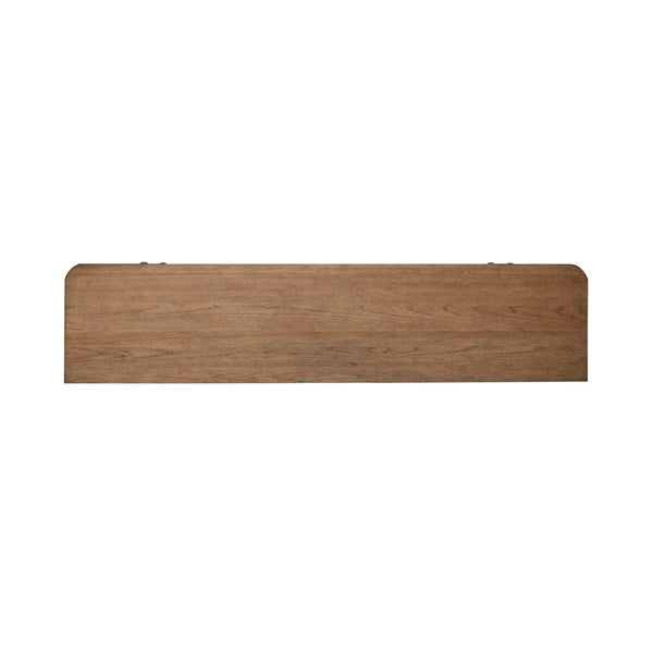 Fireplace TV Consoles - 79" Console With Fire - Medium Brown