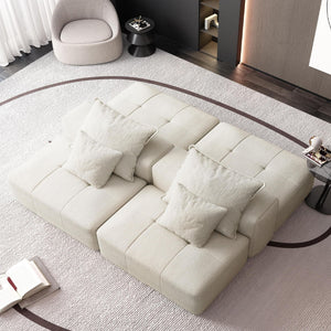 Modern Oversized Diy Combination Modular Sectional Sofa With Pillows