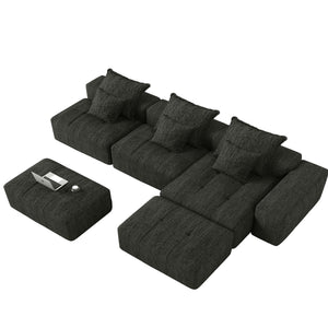Modern Oversized Diy Combination, Modular Sectional Sofa With Pillows