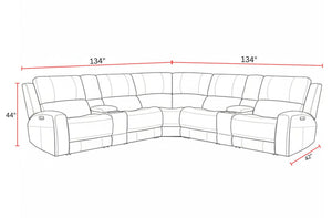 Belmont - Zero Gravity Power Reclining Sectional With Power Adjustable Headrests