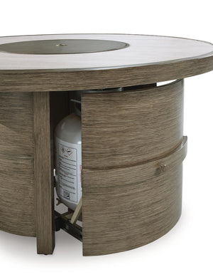 Rainier Ranch - Round Fire Pit Table - Beige