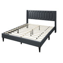 Platform Bed With Diamond Tufted Headboard