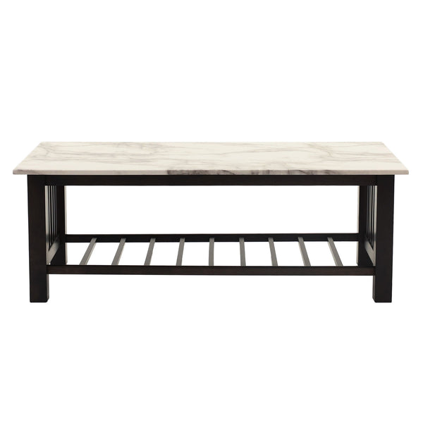 3 Piece Occasional Table Set, 1 Coffee Table And 2 End Tables, Open Storage Design - Walnut
