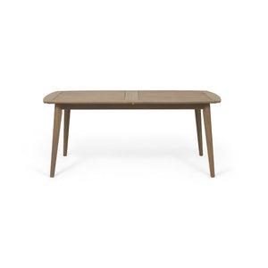 Placidity - Outdoor Expandable Dining Table With Slatted Tabletop And Tapered Legs