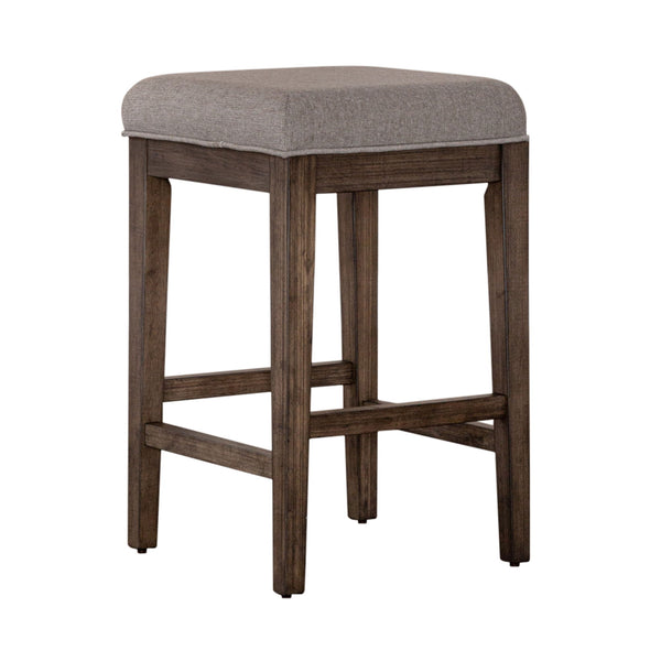 Arrowcreek - Upholstered Console Stool - Weathered Stone