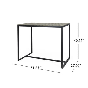 Ernesto - Outdoor Industrial Acacia Wood Bar Table