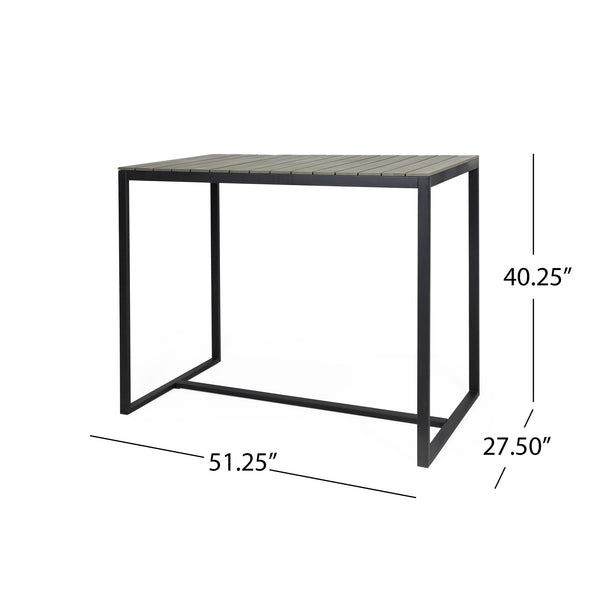 Ernesto - Outdoor Industrial Acacia Wood Bar Table