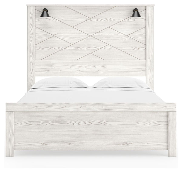Gerridan - Panel Bed With Sconces