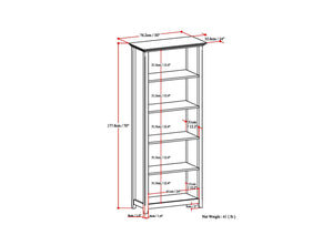 Amherst - 5 Shelf Bookcase - Light Brown