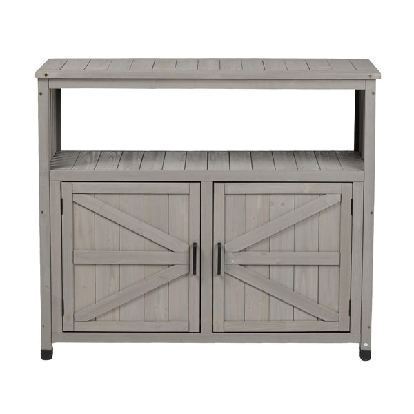 Patio Bar Table Set With Storage
