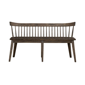Midland Falls - Spindle Back Bench - Rustic Brown