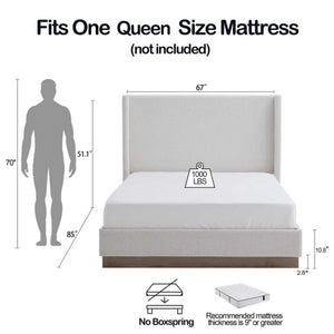 Hale - Upholstered Wingback Bed