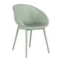 2 Piece Durable Single Chair With Hollow Out Design