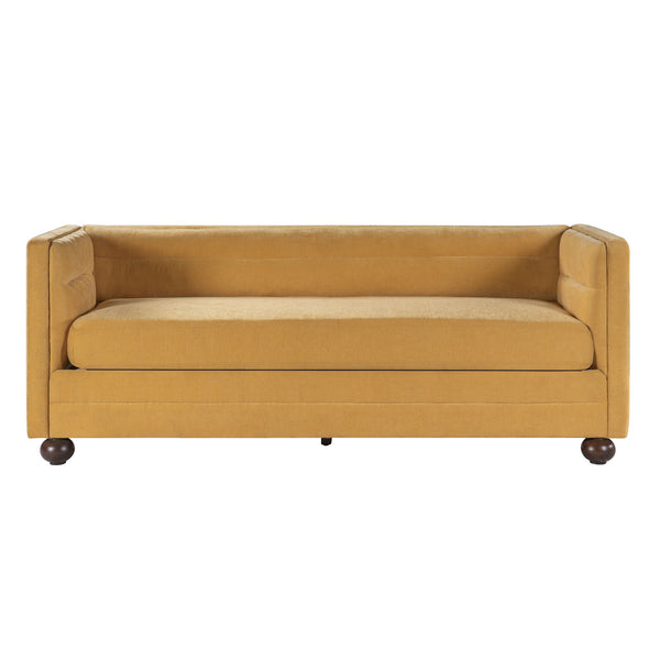 3 Seater Sofa Upholstery With Square Arms, Living Room Couch