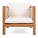 Outdoor Club Chair & Rope Arm And Cushions