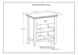 Artisan - Bedside Table - Light Brown