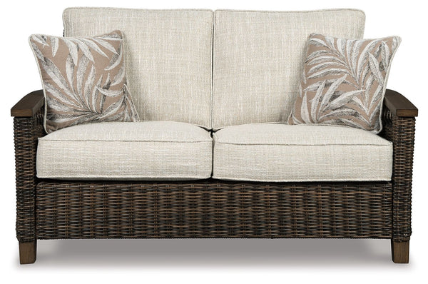 Paradise Trail - Loveseat w/Cushion - Medium Brown