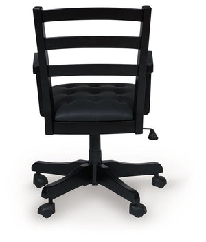 Wildenauer - Home Office Swivel Desk Chair - Brown / Black