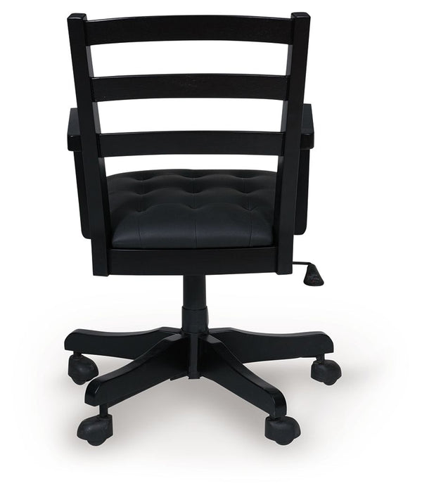 Wildenauer - Home Office Swivel Desk Chair - Brown / Black