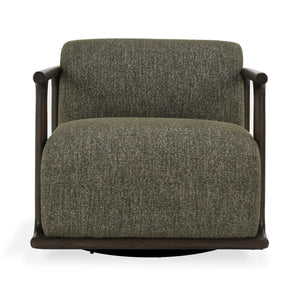 Lucia - Swivel Accent Chair - Kale Green