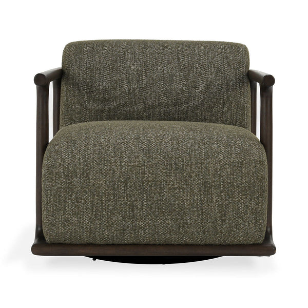 Lucia - Swivel Accent Chair - Kale Green