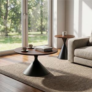 2 Piece Coffee Round Table Set