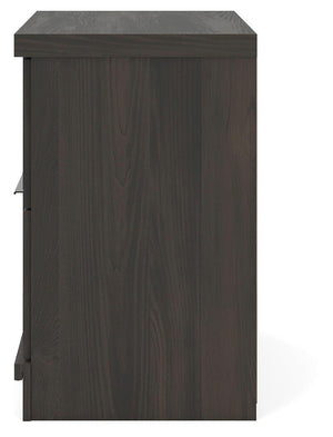 Shaehartin - Two Drawer Night Stand - Dark Brown