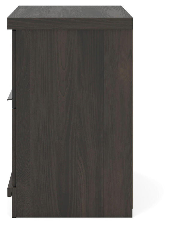 Shaehartin - Two Drawer Night Stand - Dark Brown