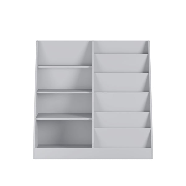 Bookshelf And Toy Storage Organizer, 4 Tier Bookcase With Display Stand For Playroom