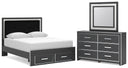 Zuraleus - Upholstered Panel Platform Storage Bedroom Set