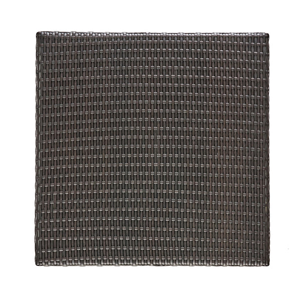 Outdoor Square Rattan Bar Table With Iron Frame - Multi Brown