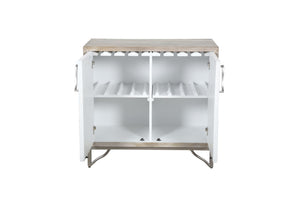 Leia - Bar Cabinet - White Mango / Ivory Bone / Gray