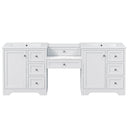 Double Sink Bathroom Vanity With Countertop, 2 Ceramic Sinks, 6 Drawers, Soft Close Design