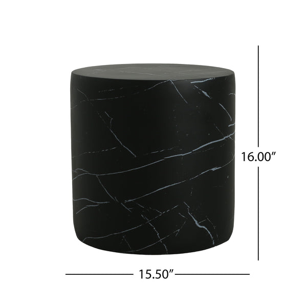 Cylindrical Design, Outdoor Lightweight Concrete Side Table