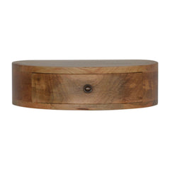 Wall Mounted Rounded Nightstand - Oak