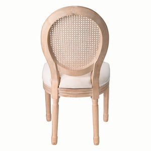 Dining Chairs, Upholstered With Round Back (Set of 2) - Beige