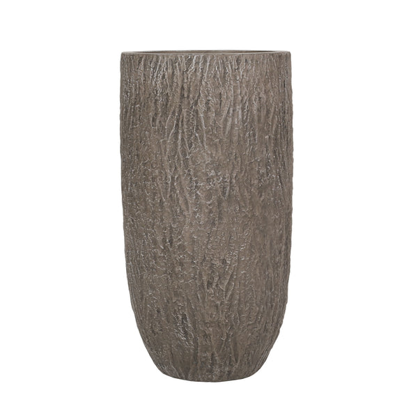 Magnesium Oxide Planter For Outdoor Use - Natural Wood