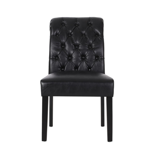 Broxton - Tuft Dining Rolltop Chairs With Button Tufted Backrest (Set of 2)