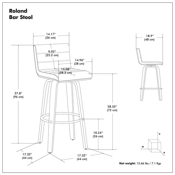 Roland - Upholstered Swivel Counter Height Stool
