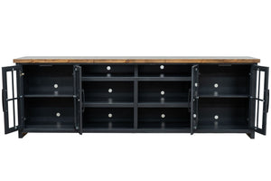 TV Stand Console For TVs Up To 100" - Black / Whiskey