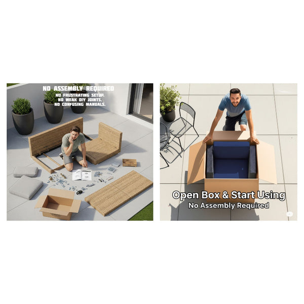 4 Person Patio Set With Cushions - Espresso