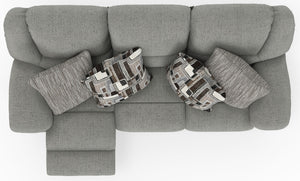 Trifecta - Sofa With 3 Recliners and Drop Down Table